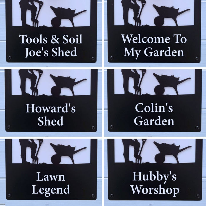 Male Gardener Solar Light Wall Plaque (You Can Personalise Me!)