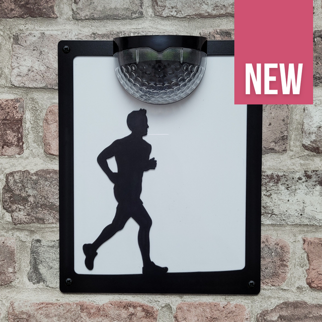 Male Runner Solar Light Wall Plaque