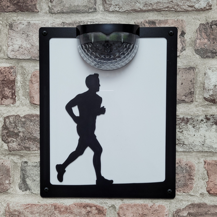 Male Runner Solar Light Wall Plaque