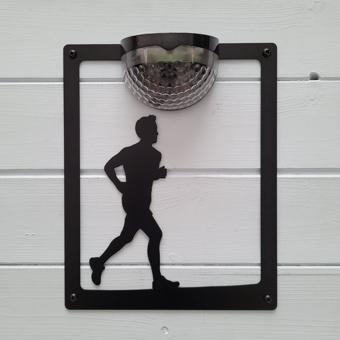 Male Runner Solar Light Wall Plaque