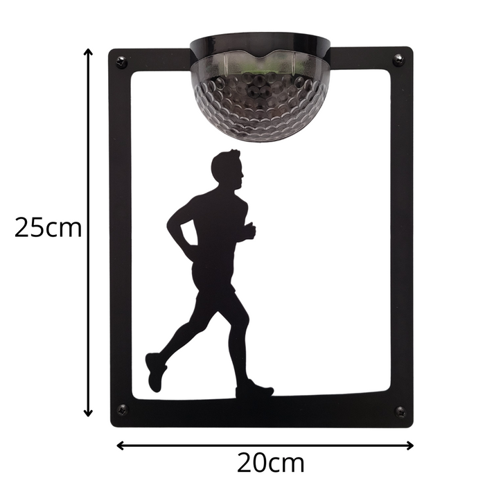 Male Runner Solar Light Wall Plaque