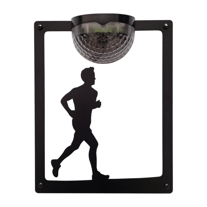 Male Runner Solar Light Wall Plaque