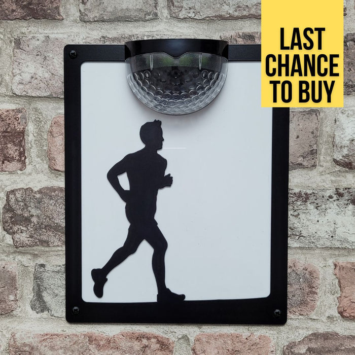 Male Runner Solar Light Wall Plaque