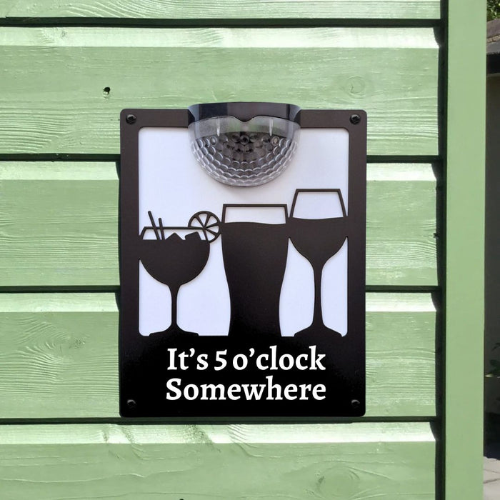 Drinks Solar Light Wall Plaque (You Can Personalise Me!)