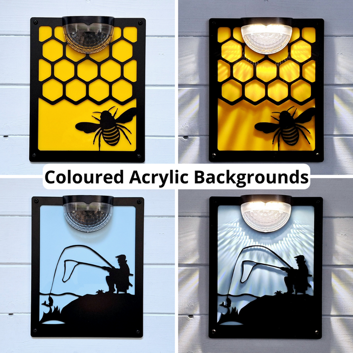 Coloured Acrylic Backgrounds for Solar Plaques