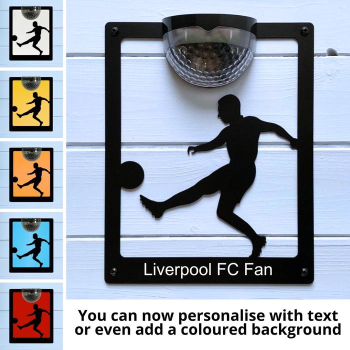 Footballer Solar Light Wall Plaque