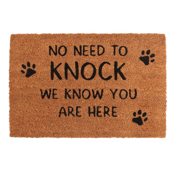 No Need To Knock Dog Doormat