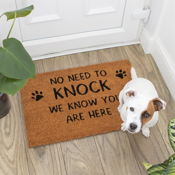 No Need To Knock Dog Doormat