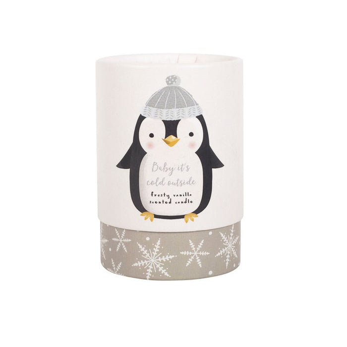 Frosty Vanilla Penguin Candle