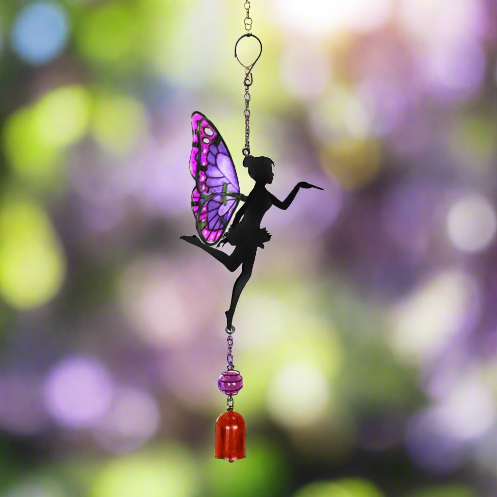 Purple Hanging Fairy Bell Chime