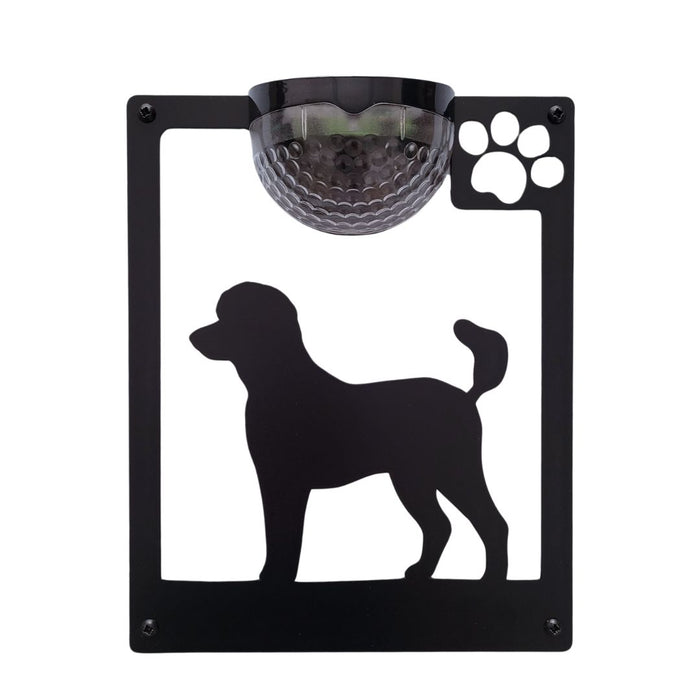 Poodle Dog Solar Light Wall Plaque