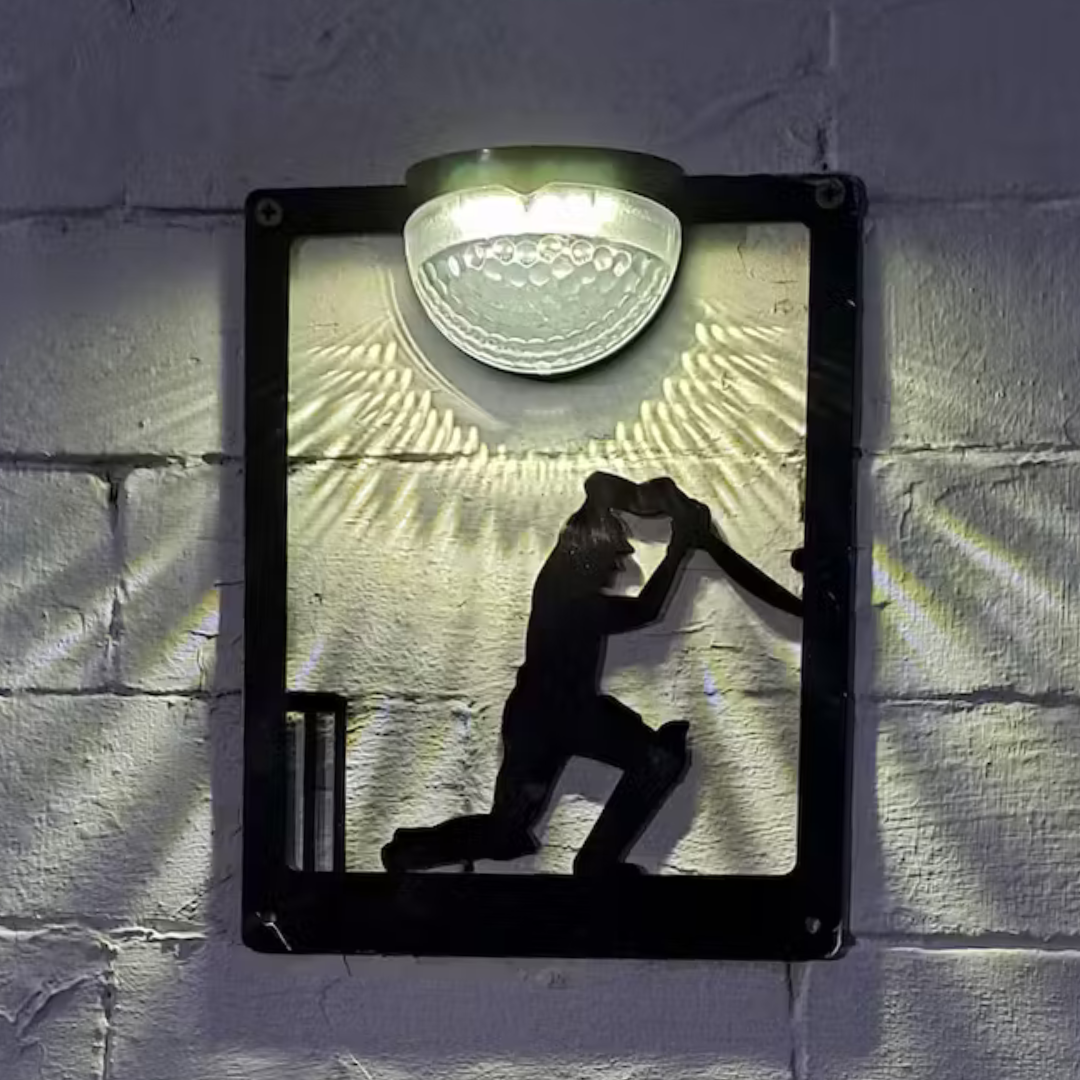 Cricketer Solar Light Wall Plaque