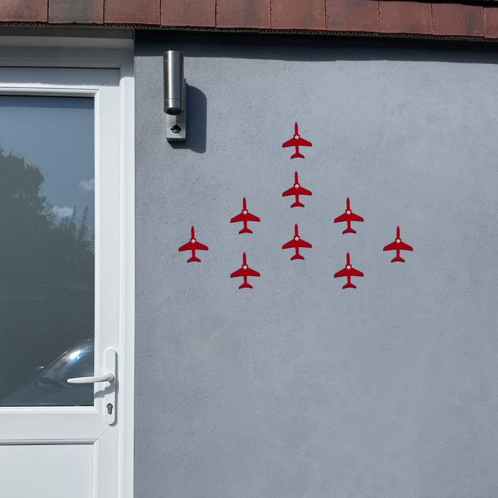 Set of 9 Red Hawk T1 - Wall Art