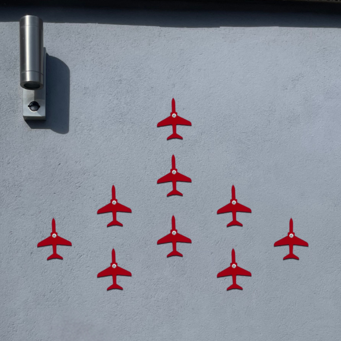 Set of 9 Red Hawk T1 - Wall Art