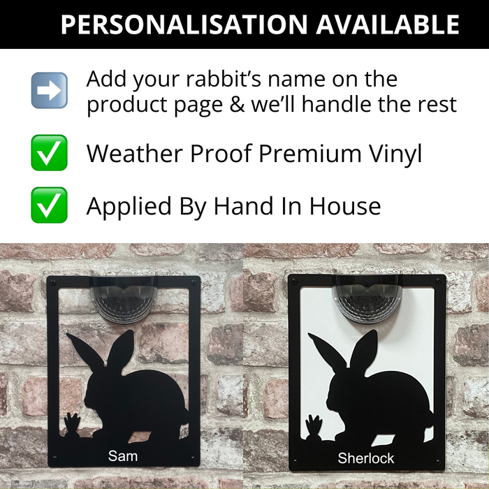 Rabbit Solar Light Wall Plaque