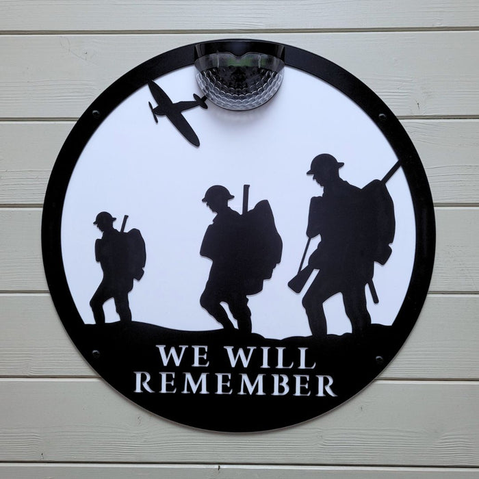 Large Remembrance Circle Solar Plaque