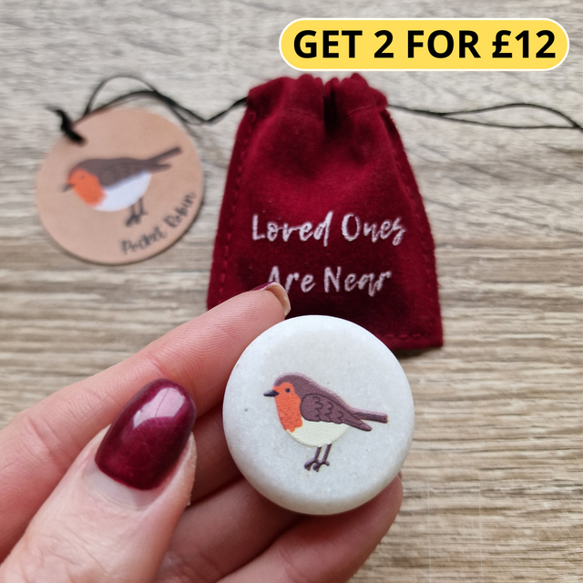 Pocket Robin Sentiment Stone