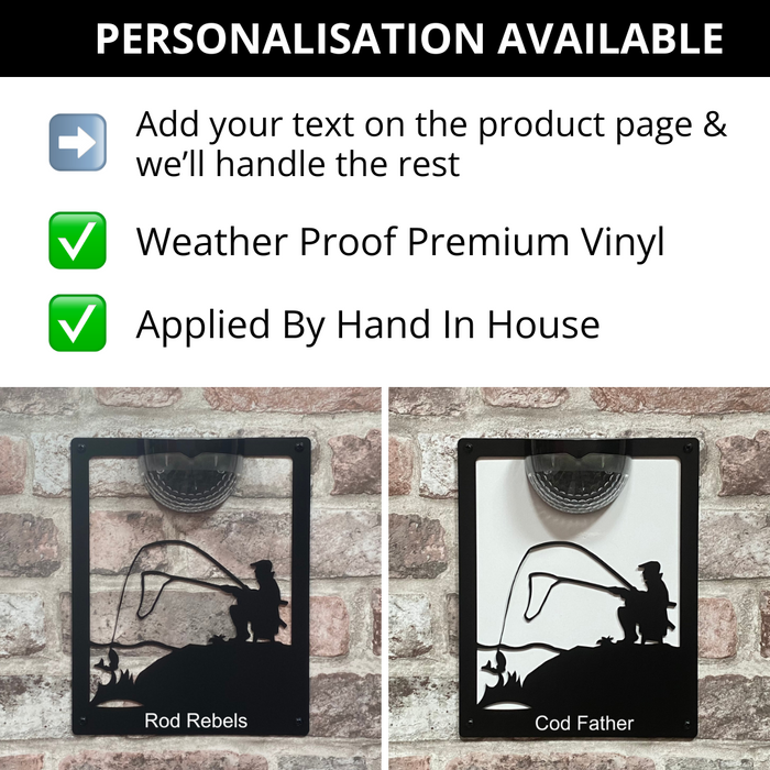 Fisherman Solar Light Wall Plaque