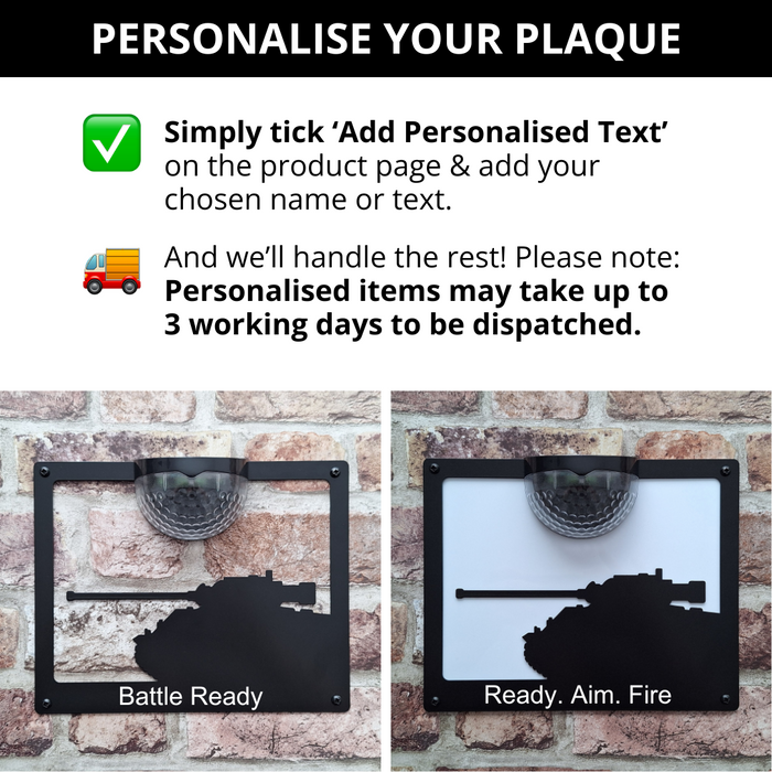 Tank Solar Light Wall Plaque