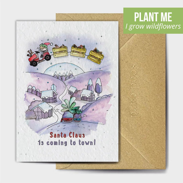 Plantable 'Textbook Christmas' Seeded Card