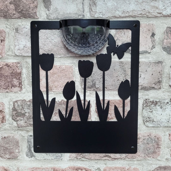 Tulips Solar Light Wall Plaque (You Can Personalise Me)