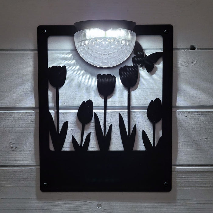 Tulips Solar Light Wall Plaque (You Can Personalise Me)