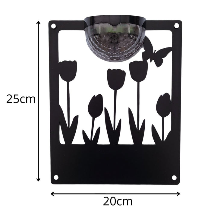 Tulips Solar Light Wall Plaque (You Can Personalise Me)