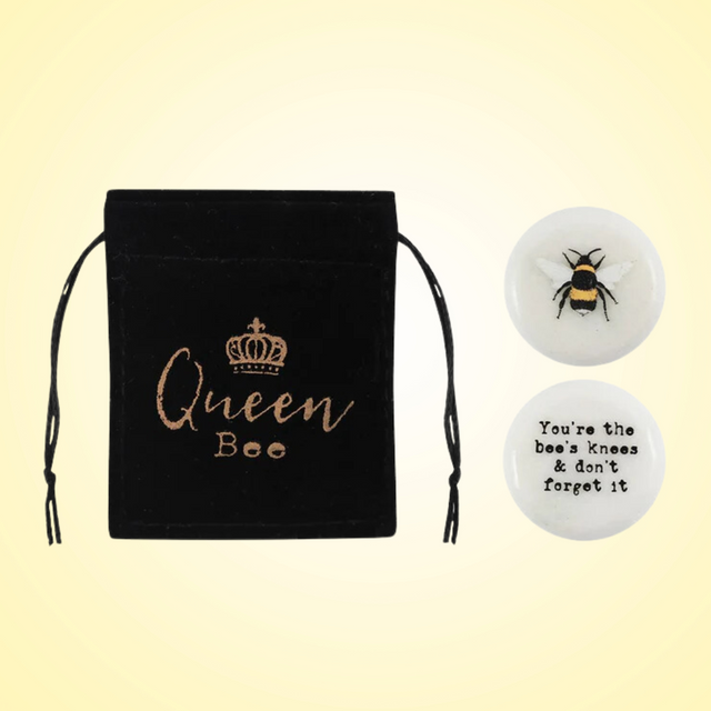 Queen Bee Lucky Charm Sentiment Stone