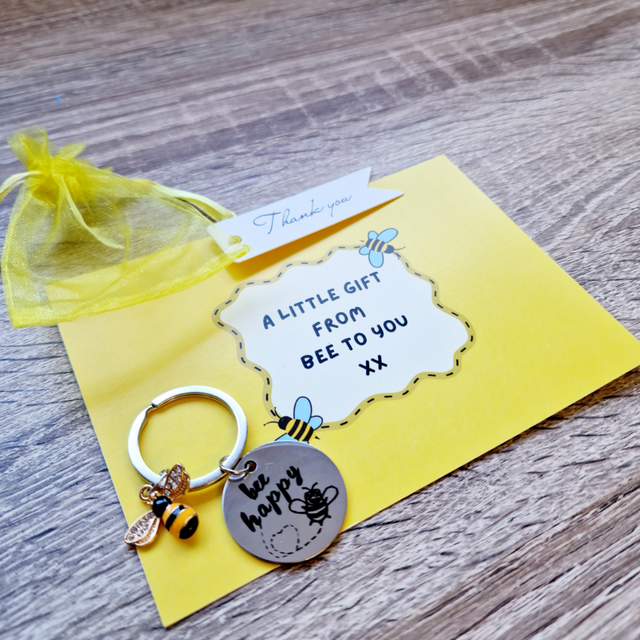 Thank you - Bee Keyring Gift Set