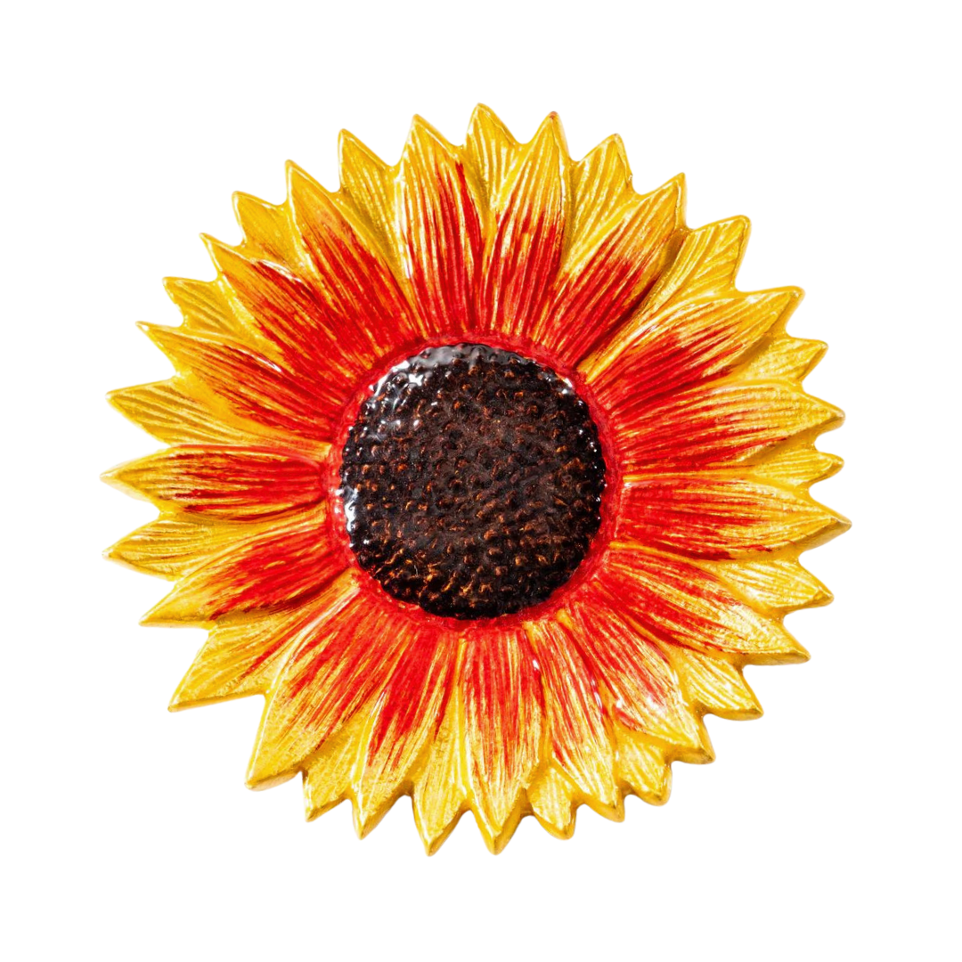 Gold & Red Sunflower Wall Art