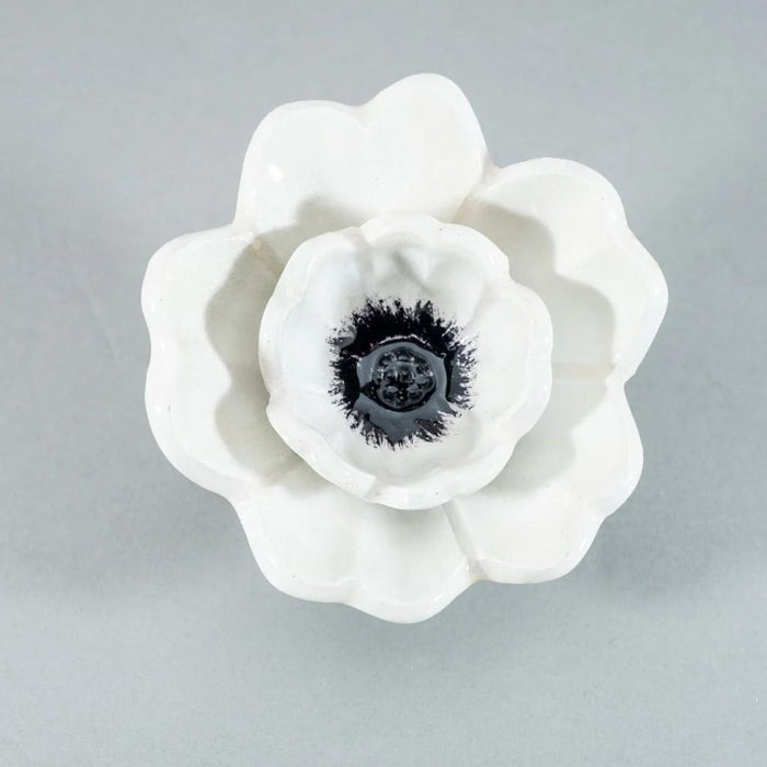 White Poppy Pot Stake