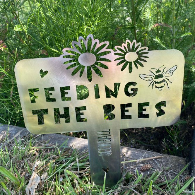 Feeding The Bees Wildflower Patch Sign