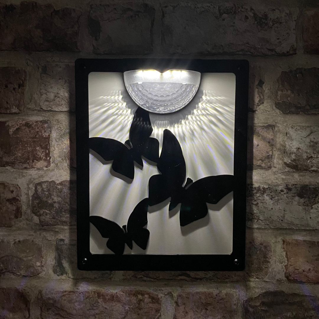 Butterfly Solar Light Wall Plaque