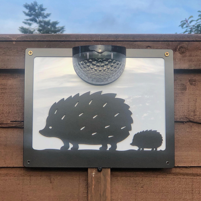 Hedgehog Solar Powered Wall Plaque