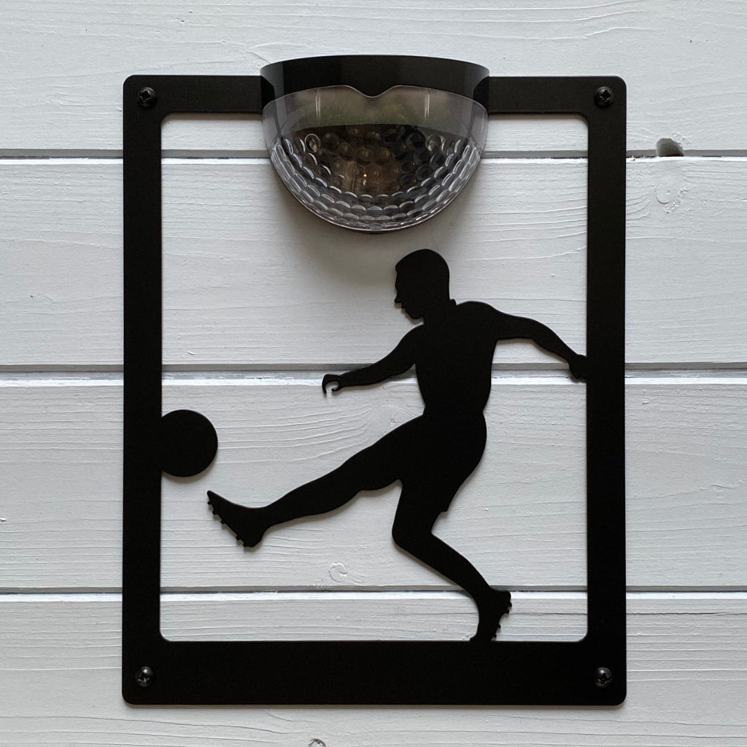 Footballer Solar Light Wall Plaque