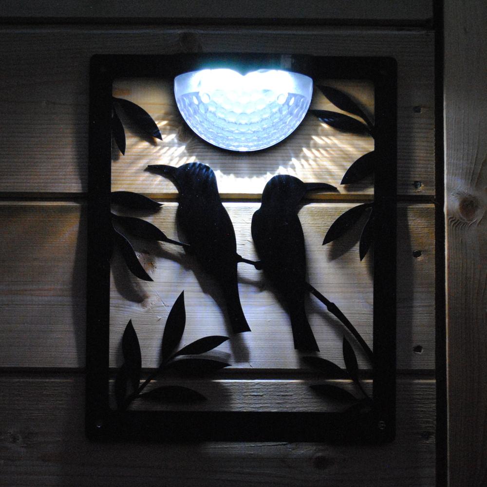 Two Birds Solar Light Wall Plaque - Flory's Online